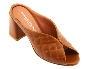 Sabot nappa leather heel 25mm E404