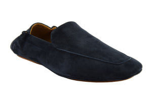 Mocassino pantofola "Pasha" in camoscio blu navy