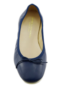 Ballerina in nappa bluette suola gomma bubble BA98