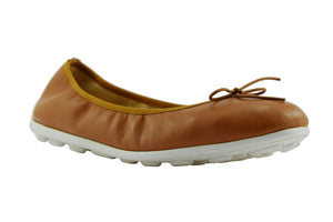 Ballerina in nappa camel suola gomma bubble BA98