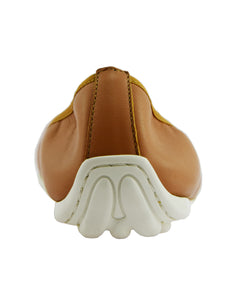 Ballerina in nappa camel suola gomma bubble BA98