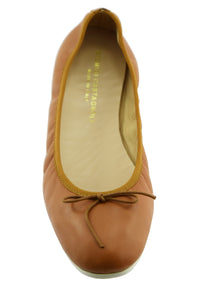 Ballerina in nappa camel suola gomma bubble BA98