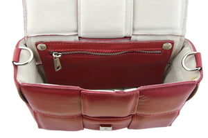 Borsa Six nappa bordeaux