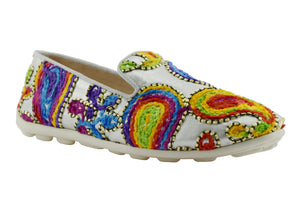 Mocassino Gypsi argento suola gomma bubble SL60