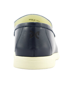 Mocassino yacht in nappa blu navy